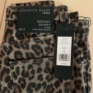 Veronica Beard leopard print skinny jeans